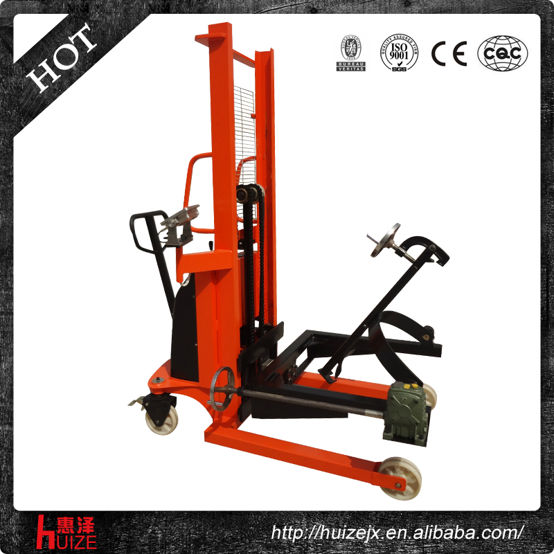 半電動(dòng)稱重油桶車（夾鐵桶，手搖翻轉(zhuǎn)倒料）
